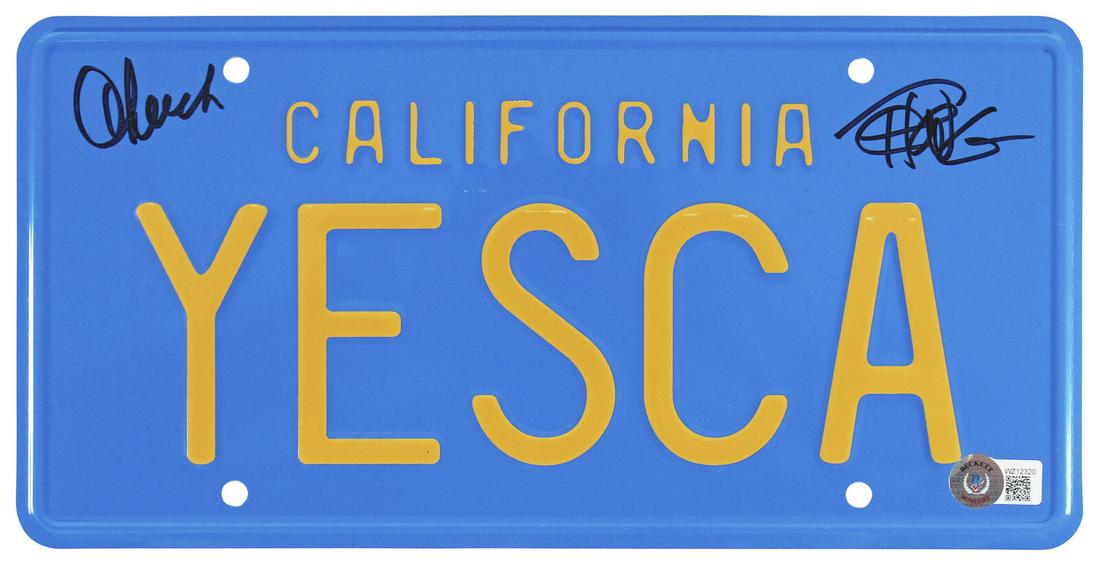 Cheech Marin & Tommy Chong Up in Smoke Signed YESCA License Plate BAS Witnessed: Cheech Marin & Tommy Chong Up in Smoke Signed YESCA License Plate BAS Witnessed Industry: Movies Original/Reproduction: Original Autograph Authentication: Beckett Product Coa: Beckett Product Signed B