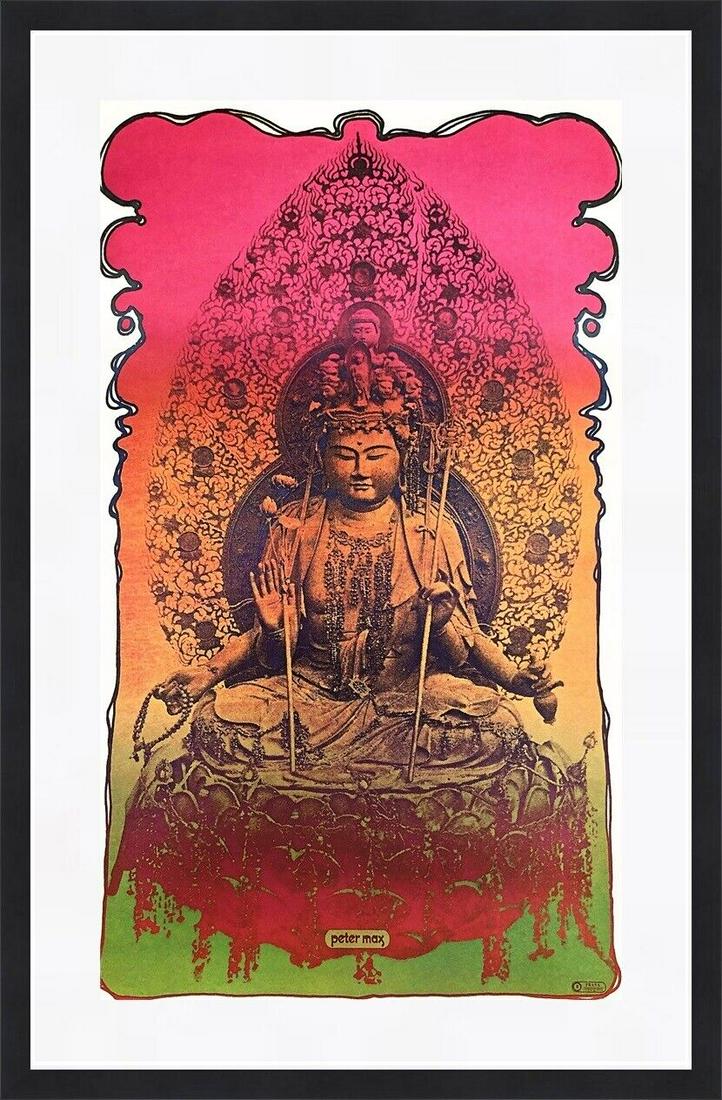 Peter Max - Prana - PRINT NEWLY CUSTOM GALLERY FRAMED: Peter Max - Prana - PRINT NEWLY CUSTOM GALLERY FRAMED Features: Framed Matted Region Of Origin: usa Item Width: 15 in Title: Prana Production Technique: Lithography Item Length: 15 in Item Height: 20