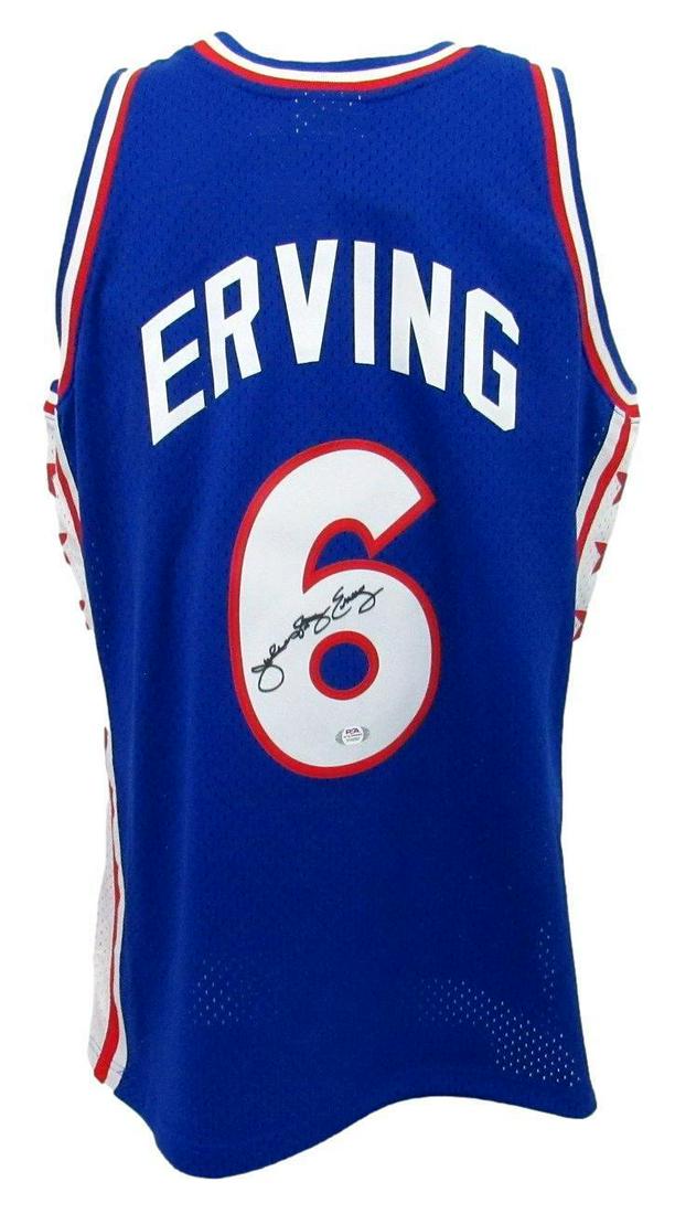 Julius Erving HOF 76ers Signed/Auto Mitchell & Ness Jersey PSA/DNA 166732: Julius Erving HOF 76ers Signed/Auto Mitchell & Ness Jersey PSA/DNA 166732 Sport: Basketball-NBA Product: Jersey Original/Reprint: Original Autograph Authentication: PSA/DNA Team: Philadelphia 76ers Le