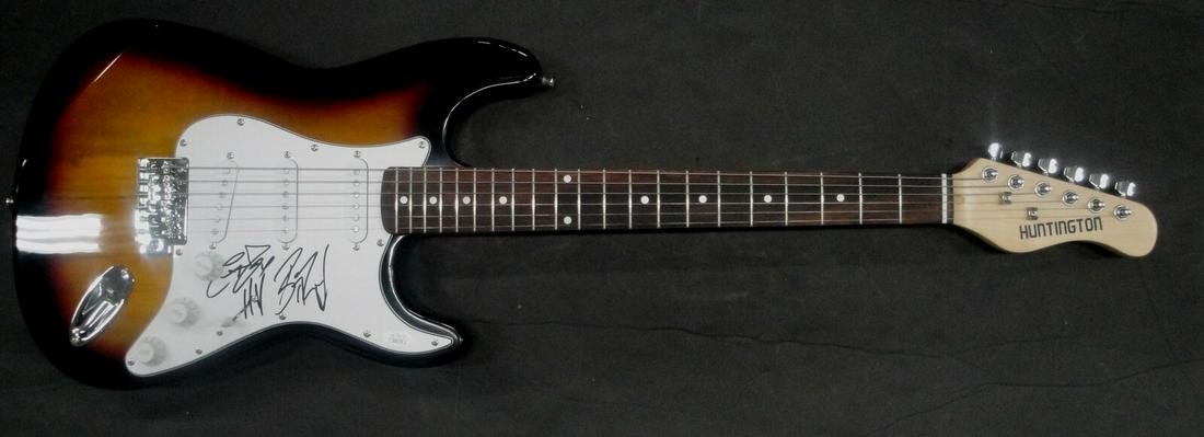 High Valley Dual Hand Signed Auto Electric Guitar Country Star JSA: High Valley Dual Hand Signed Auto Electric Guitar Country Star JSA Industry: Music Original/Reproduction: Original Autograph Authentication: James Spence (JSA) Player: High Valley Pre-Owned PLEASE NOT