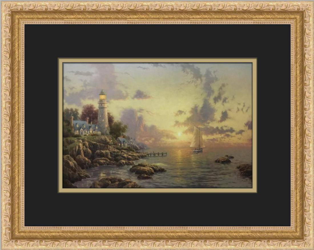 Thomas Kinkade The Sea of Tranquility Custom Framed Print: Thomas Kinkade The Sea of Tranquility Custom Framed Print Size: Medium Region Of Origin: United States Artist: Thomas Kinkade Production Technique: Offset Lithograph Framing: Matted & Framed Style: Am