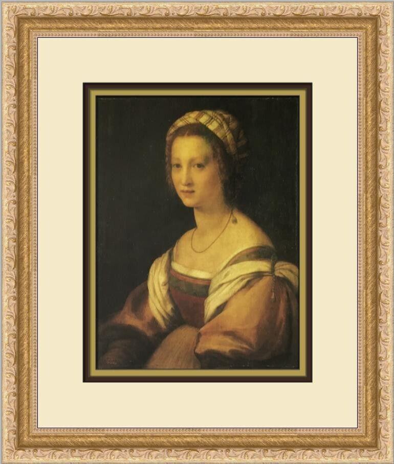 Andrea Del Sarto Portrait of a Young Woman Custom Framed Print: Andrea Del Sarto Portrait of a Young Woman Custom Framed Print Unit Of Sale: Single Piece Artist: Andrea Del Sarto Size: Medium Custom Bundle: No Item Length: 13 in Region Of Origin: United States Fra