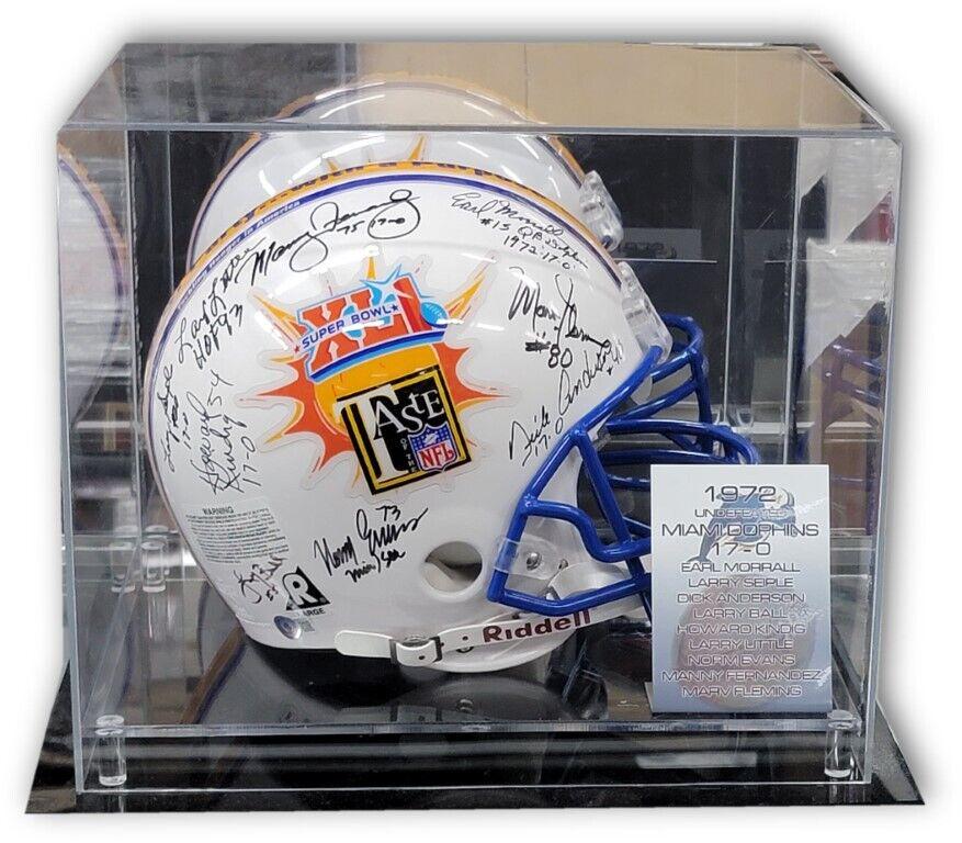 1972 Dolphins Undefeated Team Signed FS Helmet Morrall Seiple: 1972 Dolphins Undefeated Team Signed FS Helmet Morrall Seiple Sport: Football-NFL Product: Helmet Original/Reprint: Original Player: Earl Morrall Larry Seiple Dick Anderson Team: Miami Dolphins Autogr