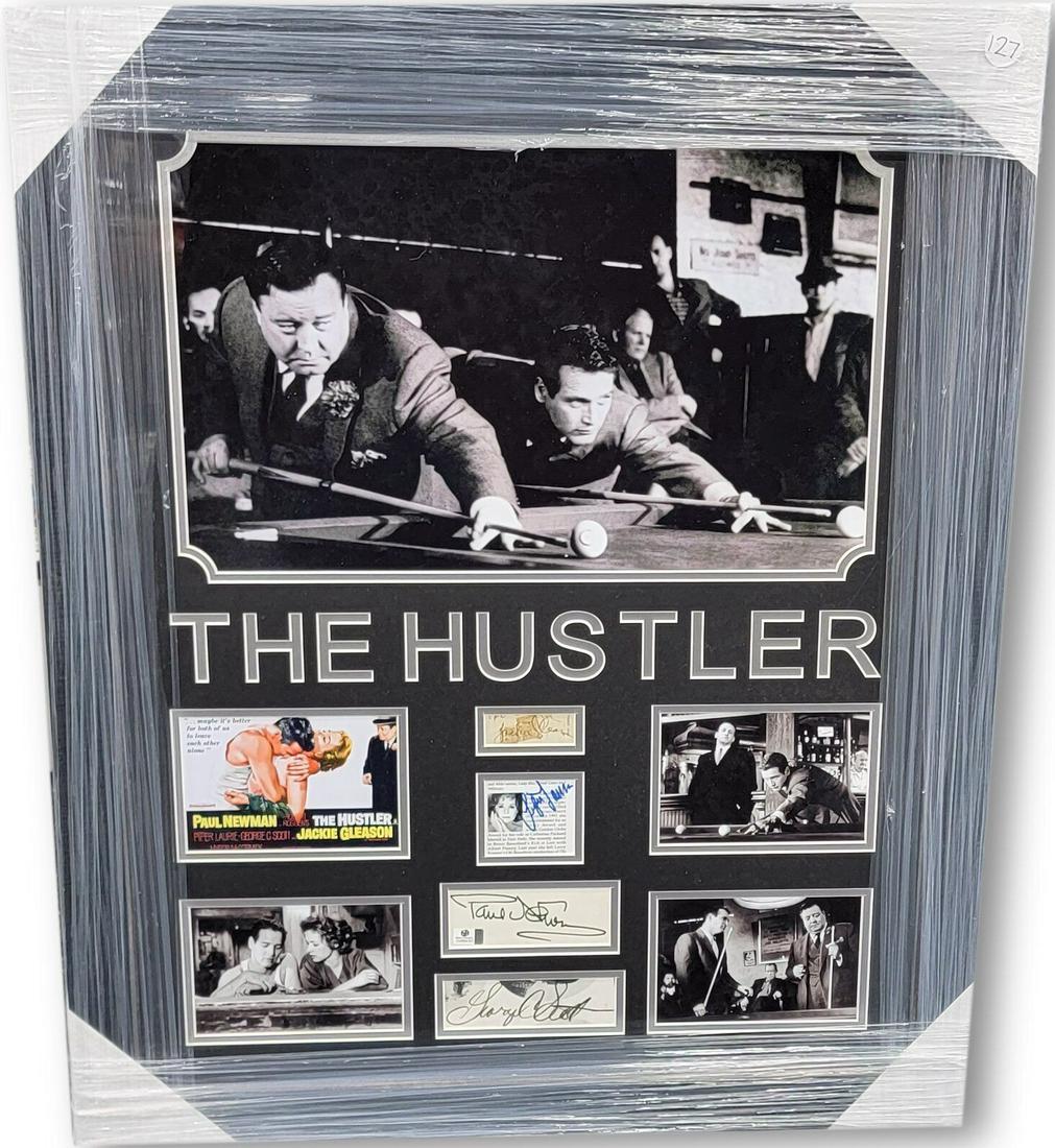 The Hustler Hand Signed Autographed Cut Framed w/Collage Gleason Newman: The Hustler Hand Signed Autographed Cut Framed w/Collage Gleason Newman Industry: Movies Object Type: Photograph Original/Reproduction: Original Autograph Authentication: Global Authentics Player: Pau