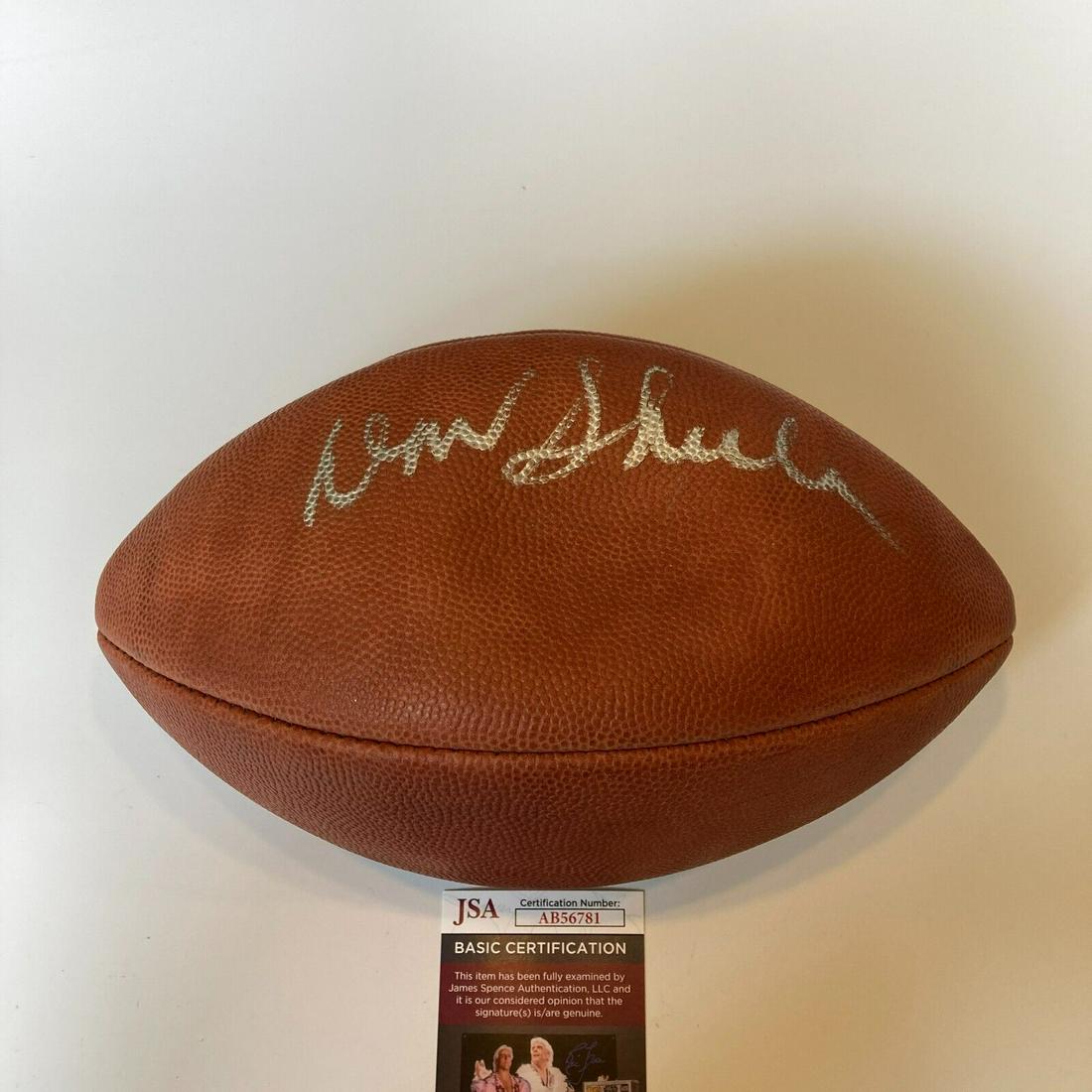 Don Shula Miami Dolphins Signed Wilson NFL Game Football With JSA COA: Don Shula Miami Dolphins Signed Wilson NFL Game Football With JSA COA Product: Ball Sport: Football-NFL Autograph Authentication: James Spence Authentication (JSA) Original/Reprint: Original Pre-Owned
