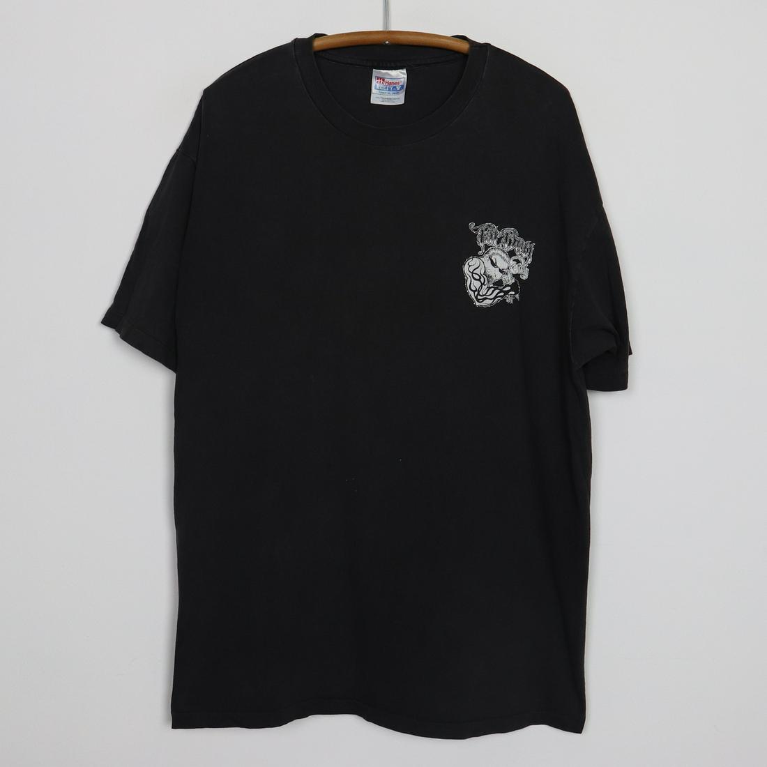 1994 Tat Boy Club Tattoo Shirt: 1994 Tat Boy Club Tattoo Shirt Original 1994 Tat Boy Club Tattoo Shirt. This is a true vintage shirt not a modern reproduction. Sizes vary so please use measurements for best idea on fit. Front and ba
