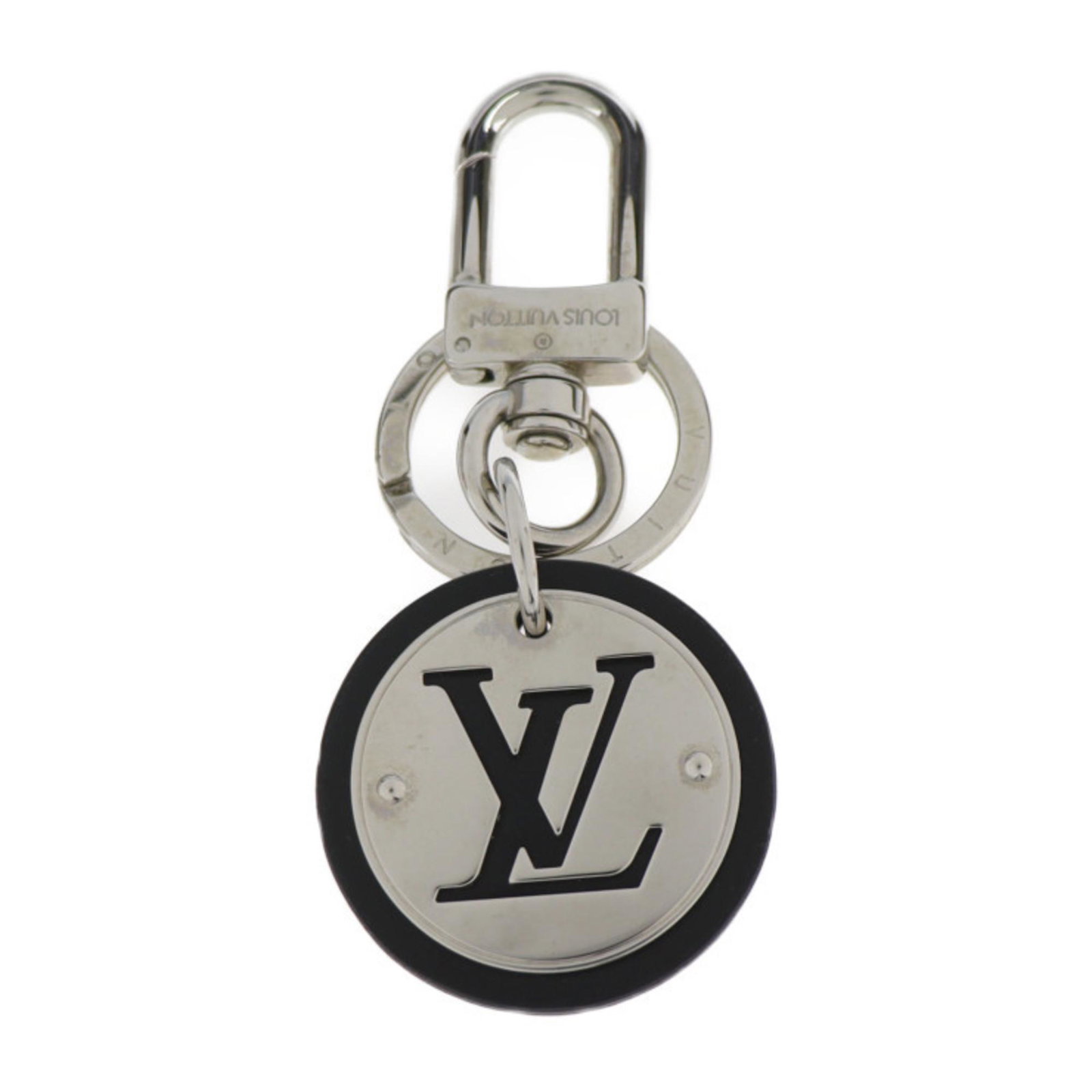 LOUIS VUITTON Louis Vuitton LV circle key holder M67362 metal leather silver black ring: LOUIS VUITTON Louis Vuitton LV circle key holder M67362 metal leather silver black ring Brand: Louis Vuitton Type: Keyring Style: Fashion Gender: Men Women Unisex Color: Black Material: Leather Metal