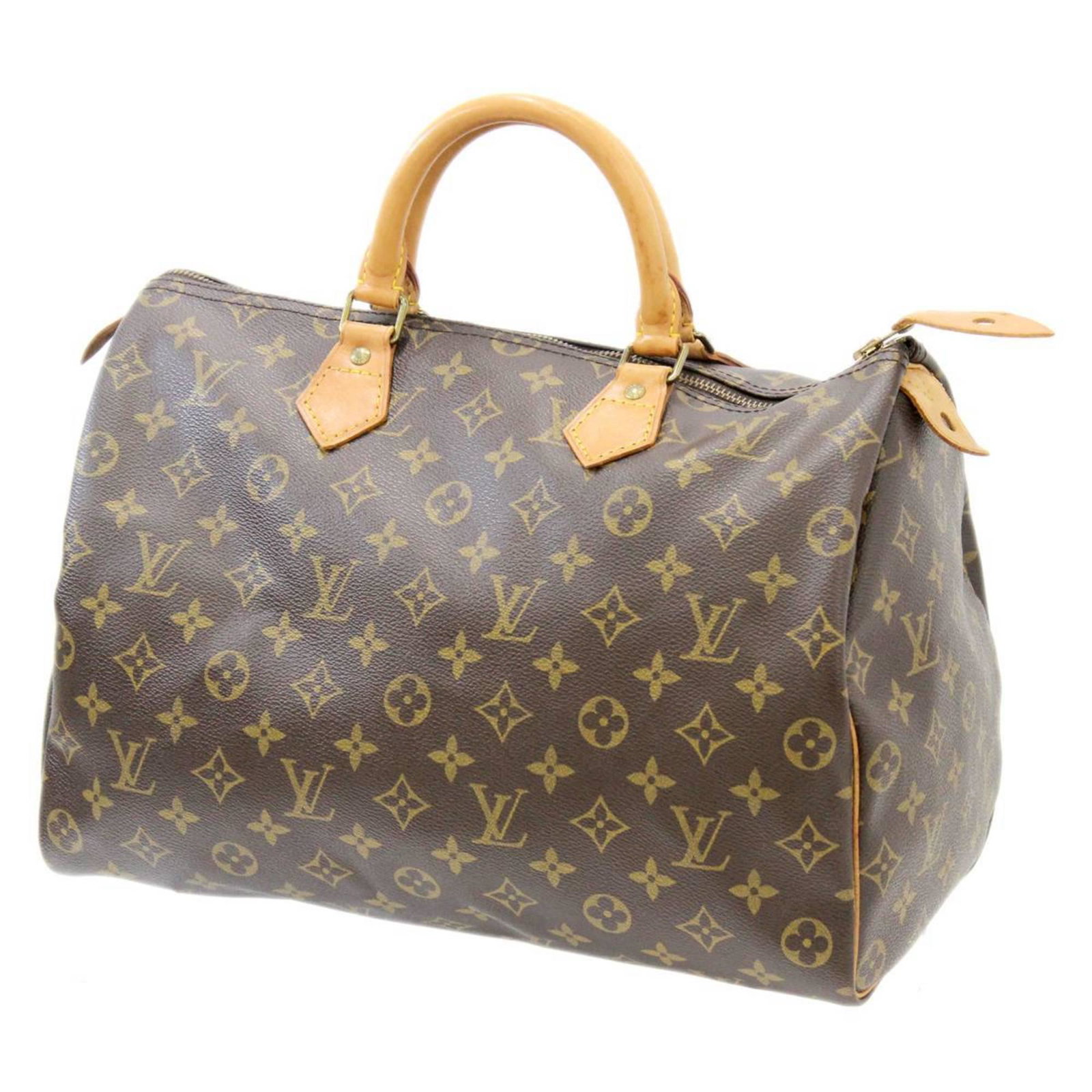 LOUIS VUITTON / Louis Vuitton Speedy 35 Monogram Brown M41524 MB8903: LOUIS VUITTON / Louis Vuitton Speedy 35 Monogram Brown M41524 MB8903 Brand: Louis Vuitton Line: Monogram Model: M41524 Type: Boston bag Material: Monogram Monogram: Color: Brown Monogram Closure: Zipp