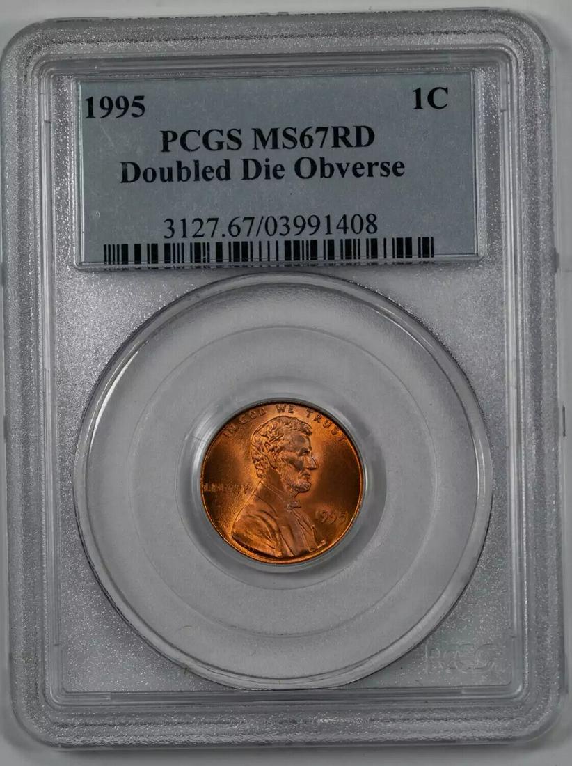 1995 DDO LINCOLN MEMORIAL CENT PENNY 1C PCGS MS 67 RED MINT STATE UNC (408): 1995 DDO LINCOLN MEMORIAL CENT PENNY 1C PCGS MS 67 RED MINT STATE UNC (408) Certification: PCGS Composition: Copper Grade: MS-67 Year: 1995 Circulated/Uncirculated: Uncirculated Strike Type: MS Mint L