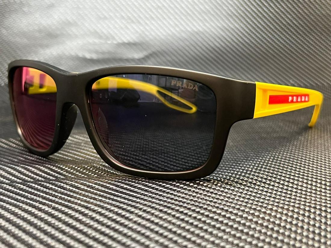 PRADA LINEA ROSSA PS 01WS 08W08F Black Rubber Pillow 59 mm Men's Sunglasses: PRADA LINEA ROSSA PS 01WS 08W08F Black Rubber Pillow 59 mm Men's Sunglasses Brand: PRADA LINEA ROSSA Frame Color: Black Type: Sunglasses New The Mynt Guarantee: All items in this auction are guarantee