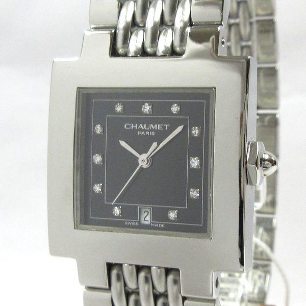 Chaumet diamond 11P index stainless steel dial black quartz ladies: Chaumet diamond 11P index stainless steel dial black quartz ladies Brand: CHAUMET Type: wristwatch Pre-Owned The Mynt Guarantee: All items in this auction are guaranteed to be 100% authentic. At Your