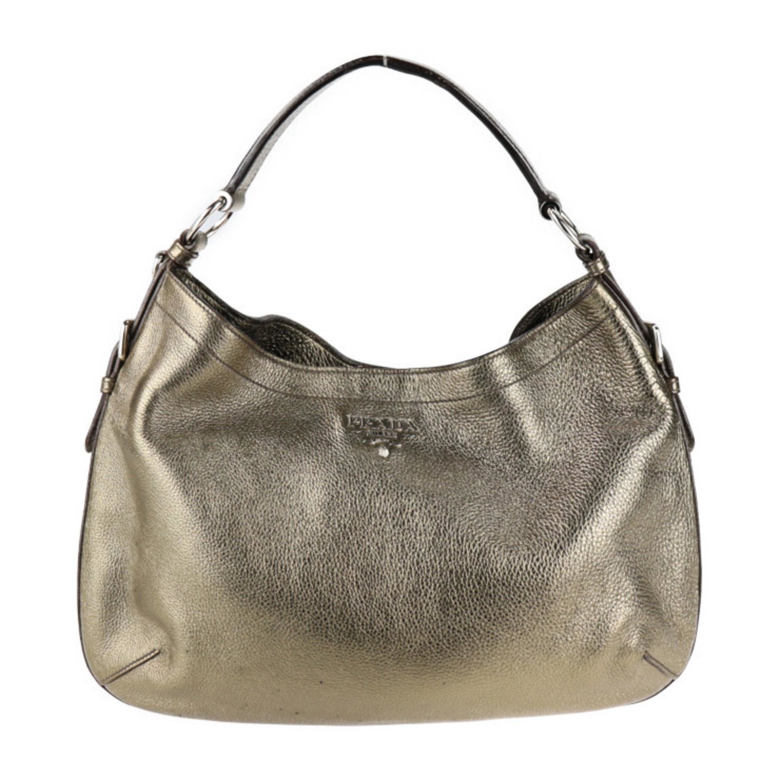 PRADA Prada shoulder bag BR3349 leather gold series semi-shoulder: PRADA Prada shoulder bag BR3349 leather gold series semi-shoulder Brand: Prada Type: Handbag Shopping bag Shoulder bag Tote bag Material: Leather Leather: Closure: Magnet Inner Pocket: Zipper pocket1 