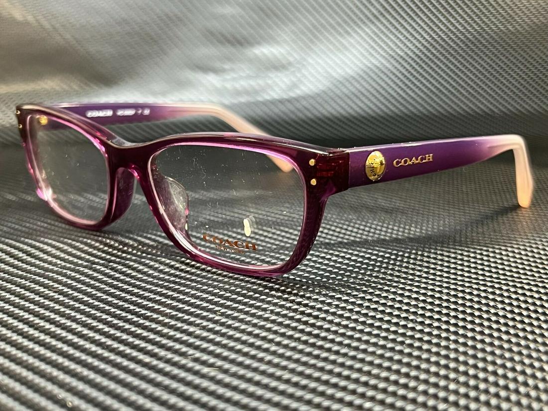 COACH HC6082F 5351 Transparent Purple Square Women's 53 mm Eyeglasses: COACH HC6082F 5351 Transparent Purple Square Women's 53 mm Eyeglasses Brand: Coach Frame Color: Purple Type: Eyeglasses Style: Square New The Mynt Guarantee: All items in this auction are guaranteed t