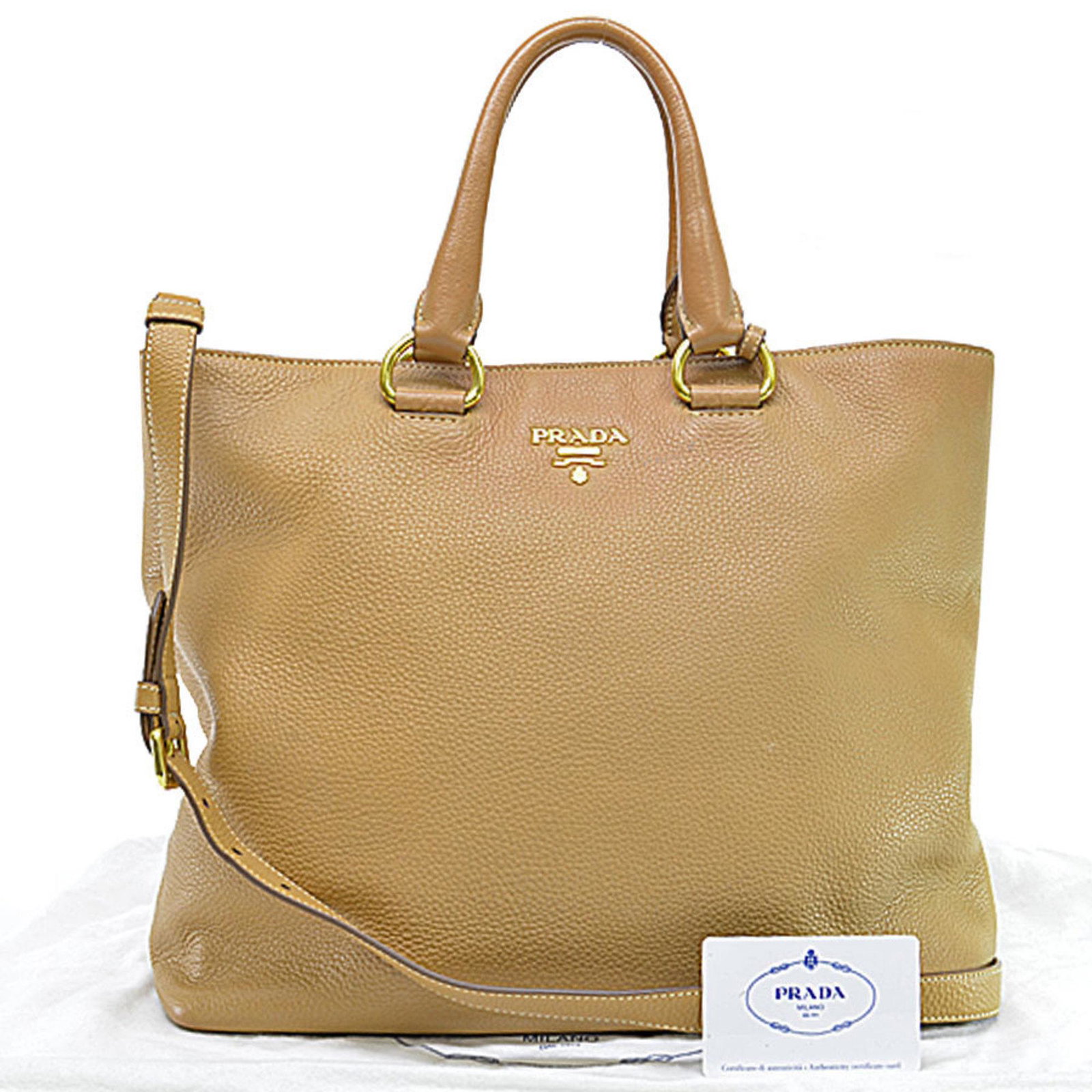 Prada PRADA Bag Light Brown x Gold Leather Metal Material Handbag Shoulder Women's BN2865: Prada PRADA Bag Light Brown x Gold Leather Metal Material Handbag Shoulder Women's BN2865 Brand: Prada Type: Handbag Shoulder bag Material: Leather Leather: Color: Gold Light brown Gender: Women Size 