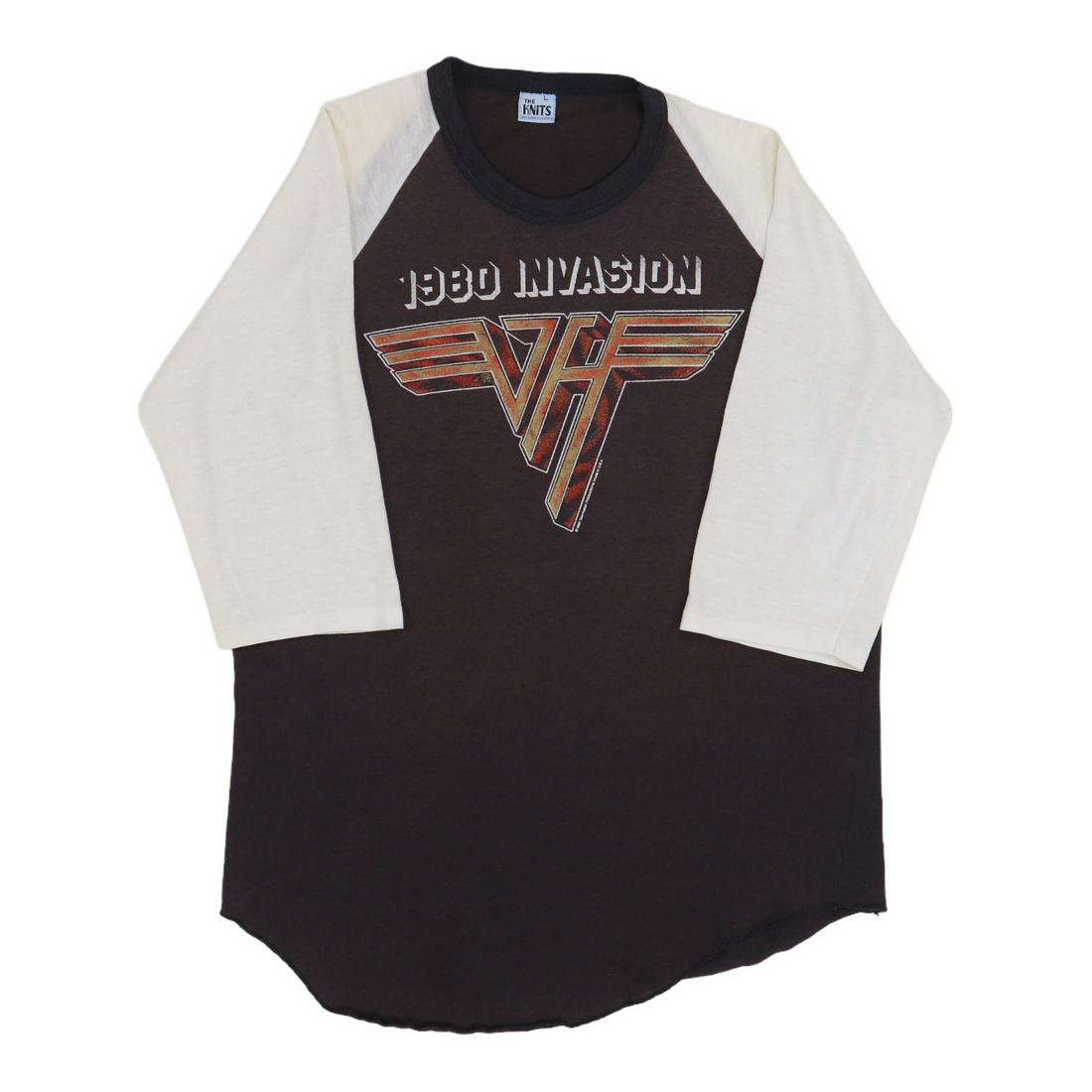 1980 Van Halen Invasion Tour Jersey Shirt: 1980 Van Halen Invasion Tour Jersey Shirt Original 1980 Van Halen Invasion Tour Jersey Shirt. This is a true vintage shirt not a modern reproduction. Sizes vary so please use measurements for best ide