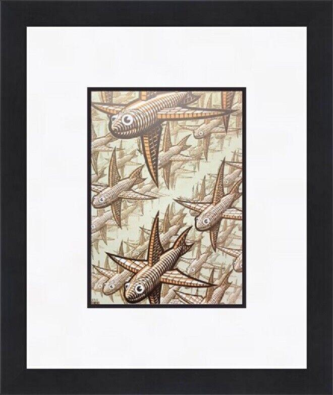 M.C. Escher Titled Depth Newly Custom Framed Mini Print: M.C. Escher Titled Depth Newly Custom Framed Mini Print Features: Framed Matted Region Of Origin: united states Item Width: 14 in Title: Depth Production Technique: Lithography Item Length: 14 in Item