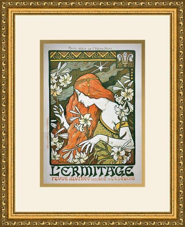 Paul Berthon Titled L'Ermitage European Advertising Print Newly Framed: Paul Berthon Titled L'Ermitage European Advertising Print Newly Framed Features: Framed Matted Region Of Origin: united states Item Width: 12 in Title: L Ermitage Production Technique: Lithography Ite