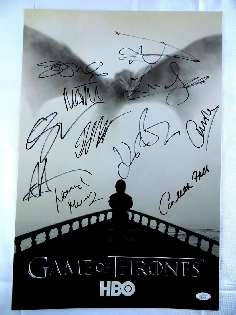 Game of Thrones Multi Signed 13X20 Poster 11 Autos Williams Turner JSA: Game of Thrones Multi Signed 13X20 Poster 11 Autos Williams Turner JSA Object Type: Poster Industry: Television Original/Reproduction: Original Signed By: John Bradley Sophie Turner Maisie Williams Au