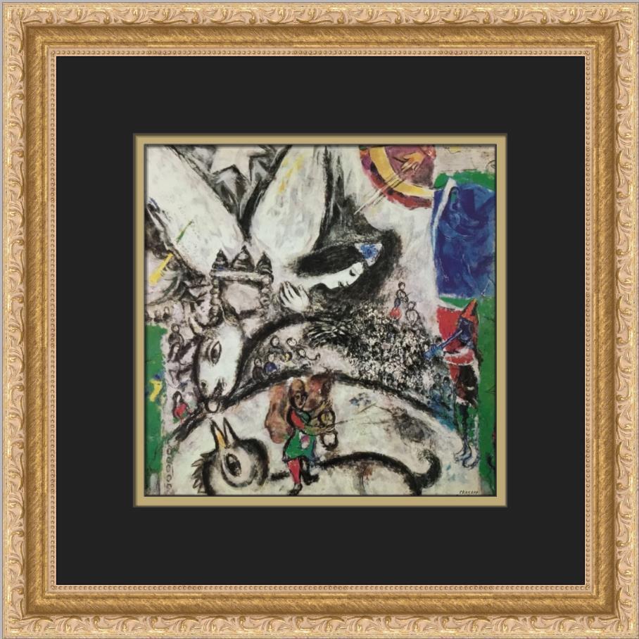Marc Chagall The Big Circus Custom Framed Print: Marc Chagall The Big Circus Custom Framed Print Size: Medium Region Of Origin: united states Artist: Marc Chagall Production Technique: Lithography Framing: Matted & Framed Style: Cubism Modernism Ite