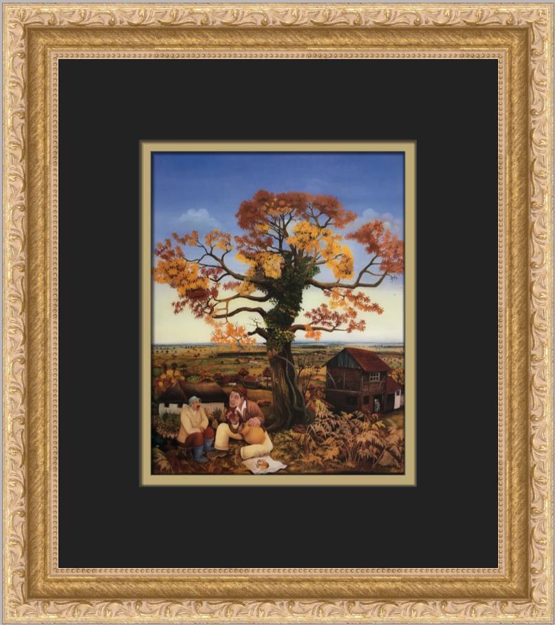 Dragan Gazi At Lunch Custom Framed Print: Dragan Gazi At Lunch Custom Framed Print Size: Medium (up to 36in.) Region Of Origin: United States Artist: Dragan Gazi Production Technique: Lithography Framing: Matted & Framed Style: Surrealism Ite