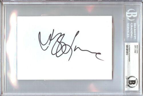 Jeff Lynne Signed Autographed 4X6 Index Card Electric Light Orchestra: Jeff Lynne Signed Autographed 4X6 Index Card Electric Light Orchestra Industry: Music Object Type: Card & Paper Original/Reproduction: Original Autograph Authentication: Beckett Player: Jeff Lynne Pre