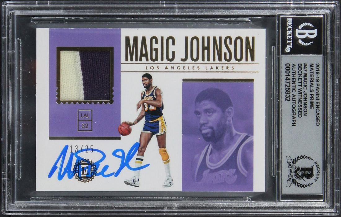 値引き可)Magic Johnson ジャージーサインカード(25シリ)-