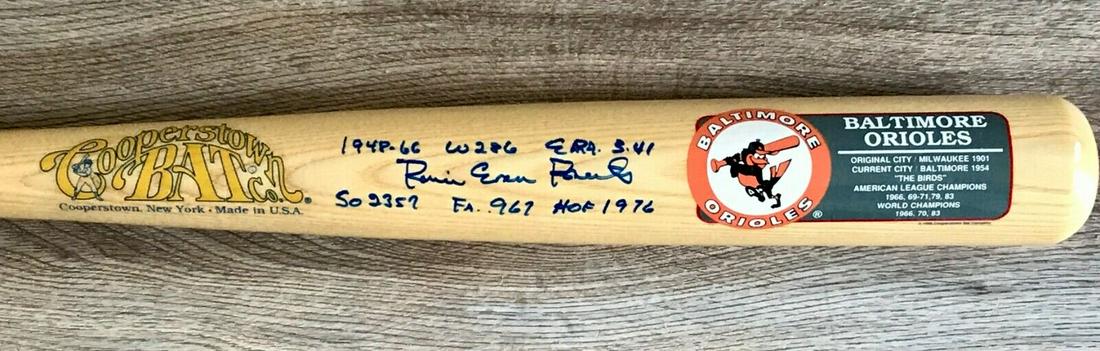 ROBIN ROBERTS Signed/Multi Inscribed L/E Cooperstown Bat Co Orioles Logo Bat: ROBIN ROBERTS Signed/Multi Inscribed L/E Cooperstown Bat Co Orioles Logo Bat Product: Bat Player: Robin Roberts Sport: Baseball-MLB Team: Baltimore Orioles Featured Refinements: Cooperstown Bat Origin