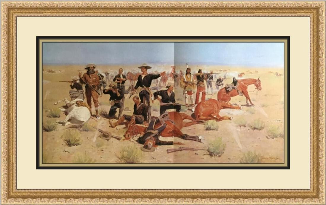Frederic Remington Round Up Custom Framed Print: Frederic Remington Round Up Custom Framed Print Unit Of Sale: Single Piece Artist: Frederic Remington Size: Medium Custom Bundle: No Item Length: 25 in Region Of Origin: United States Framing: Matted 