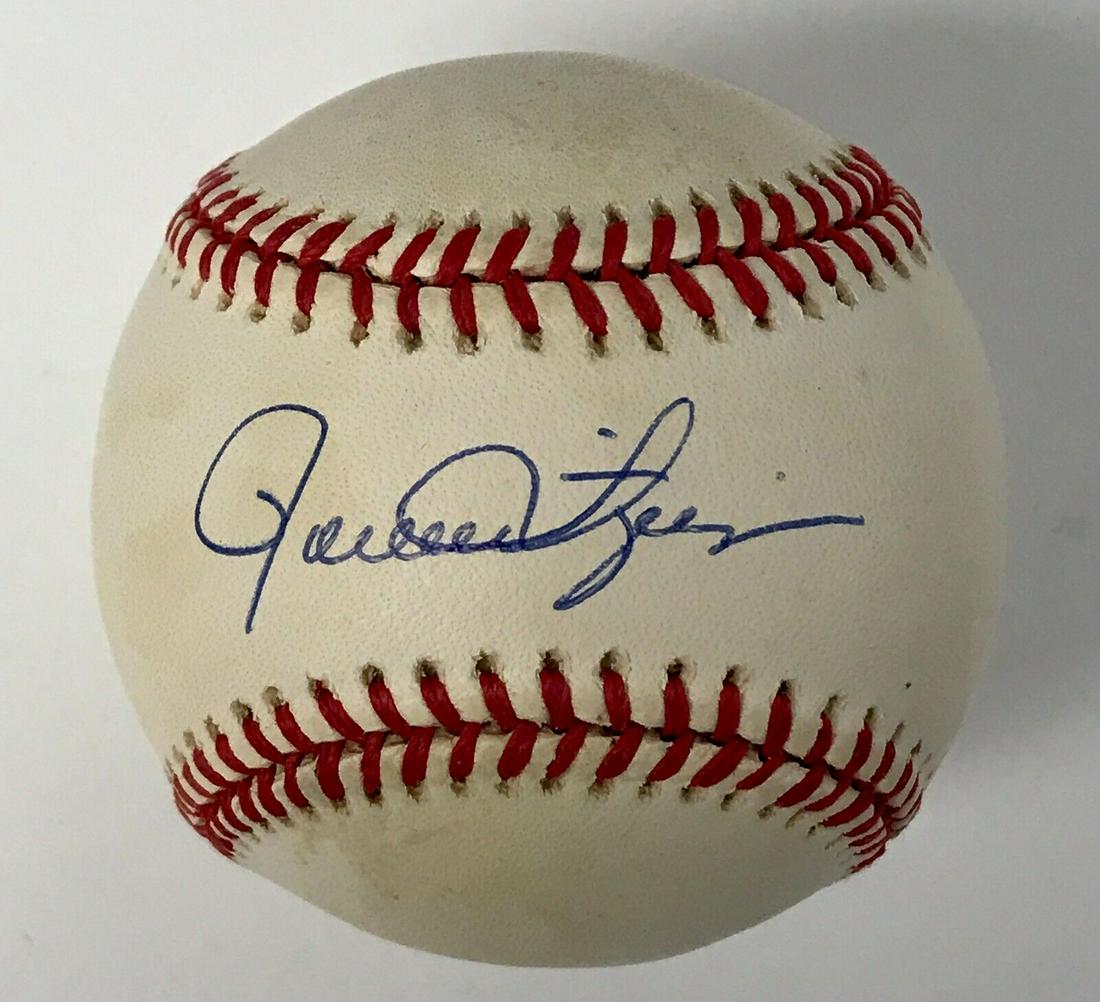 ROLLIE FINGERS (A's/Brewers) signed National League baseball-JSA (VM): ROLLIE FINGERS (A's/Brewers) signed National League baseball-JSA (VM) Product: Ball Player: Rollie Fingers Sport: Baseball-MLB Autograph Authentication: James Spence Authentication (JSA) Team: Houston