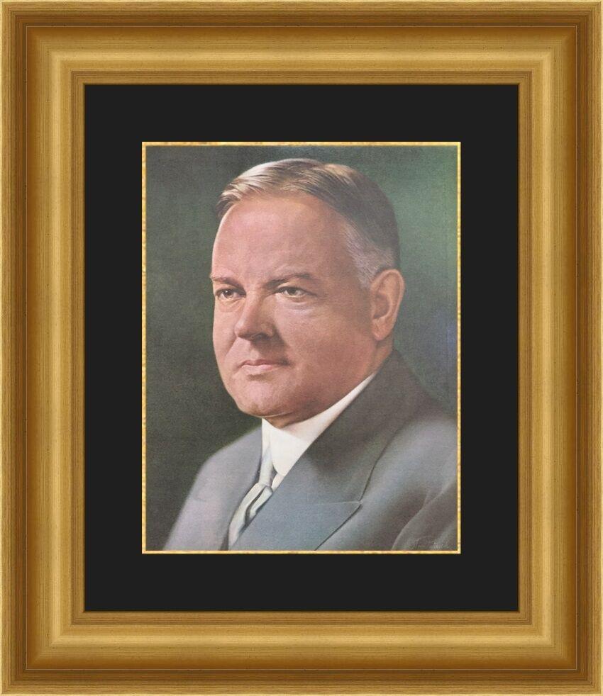 United States President Herbert Hoover Print Custom Framed Print: United States President Herbert Hoover Print Custom Framed Print Size: Medium Region Of Origin: United States Artist: unknown Production Technique: Lithography Framing: Matted & Framed Style: Realism 