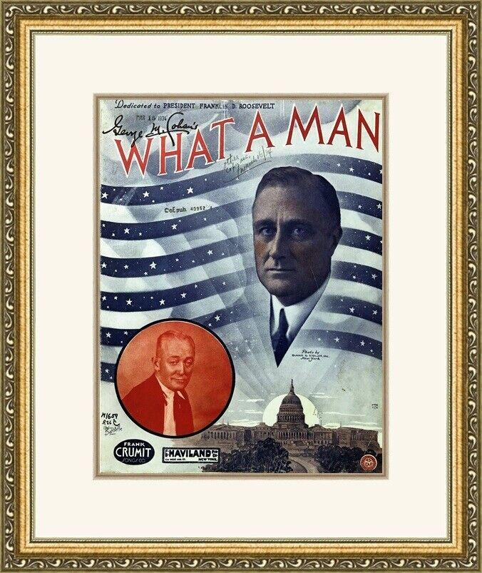 Franklin D. Roosevelt What a Man 1932 Campaign Poster Custom Framed: Franklin D. Roosevelt What a Man 1932 Campaign Poster Custom Framed President: Franklin D. Roosevelt Type: Posters First Lady: Eleanor Roosevelt Term In Office: 1933-45 Image Size 10 x 14 Custom Frame