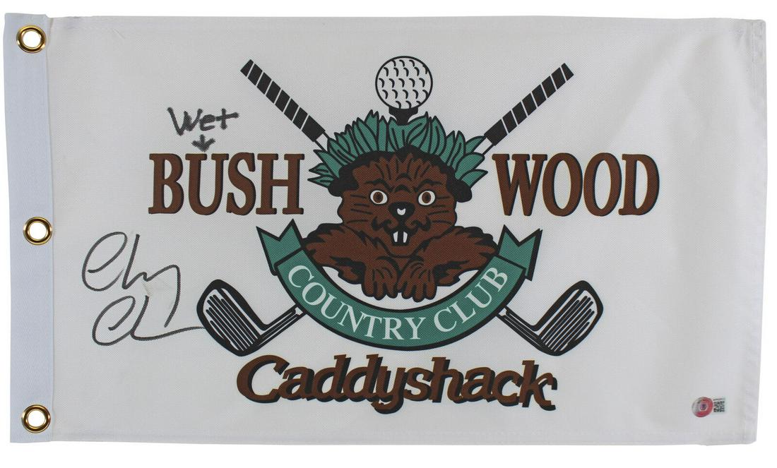 Chevy Chase "Wet" Signed Bushwood Country Club Pin Flag BAS Witnessed: Chevy Chase "Wet" Signed Bushwood Country Club Pin Flag BAS Witnessed Industry: Movies Original/Reproduction: Original Autograph Authentication: Beckett Product Coa: Beckett Product Signed By Name: Ch