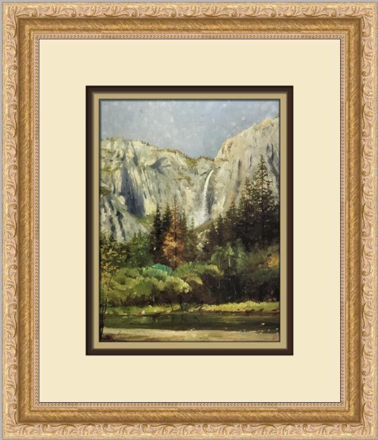 Thomas Kinkade Yosemite Falls Custom Framed Print: Thomas Kinkade Yosemite Falls Custom Framed Print Artist: Thomas Kinkade Unit Of Sale: Single Piece Size: Medium Custom Bundle: No Item Length: 12 in Region Of Origin: United States Framing: Matted & 