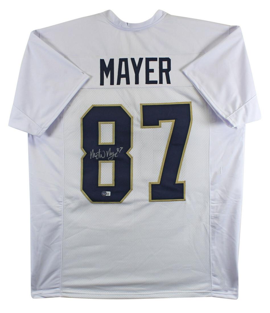 Notre Dame Michael Mayer Signed White Pro Style Jersey BAS Witnessed: Notre Dame Michael Mayer Signed White Pro Style Jersey BAS Witnessed Sport: Football Original/Reprint: Original Team: Notre Dame Fighting Irish Autograph Authentication: Beckett Player: Michael Mayer