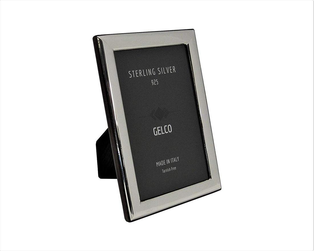 Gelco Italian 925 Sterling Silver & Wooden Back Sleek Picture Frame (4x6): Gelco Italian 925 Sterling Silver & Wooden Back Sleek Picture Frame (4x6) Brand: Gelco Item Height: 10 Item Length: 10 Item Width: 3 Type: Photo Frame PLEASE NOTE: Framed Large or heavy Items do not h