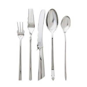 Via Veneto by Ricci Stainless Steel Flatware Tableware Set 12 New Modern 62 pcs