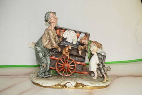 1958 SPECIAL EDITION 'CAPO DI MONTE' PORCELAIN "THE TRAVELING GROUP": 1958 SPECIAL EDITION 'CAPO DI MONTE' PORCELAIN "THE TRAVELING GROUP" Size: Large Signed: Yes Color: Beige Custom Bundle: Yes Year Manufactured: 1958 Additional Parts Required: No Maker: Capo di Monte