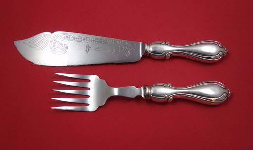 Ambassador Cutlery English Sterling Silver Fish Serving Set 2pc HHWS: Ambassador Cutlery English Sterling Silver Fish Serving Set 2pc HHWS Ambassador cutleryambassador cutlery sterling silver hollow handle with stainless serving area/implements fish serving set