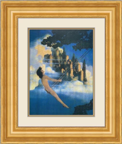 Maxfield Parrish - Dinkey Bird Custom Framed Print: Maxfield Parrish - Dinkey Bird Custom Framed Print Features: Framed Matted Region Of Origin: united states Item Width: 20 in Title: Dinky Bird Production Technique: Lithography Item Length: 20 in Item