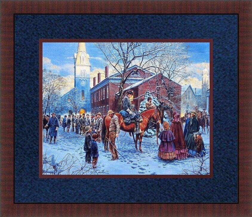 Mort Kunstler Civil War Print - Changing of the Pickets Custom Gallery Framed: Mort Kunstler Civil War Print - Changing of the Pickets Custom Gallery Framed Features: Framed Matted Region Of Origin: New York USA Item Width: 18 in Production Technique: Off Set Lithograph Item Len