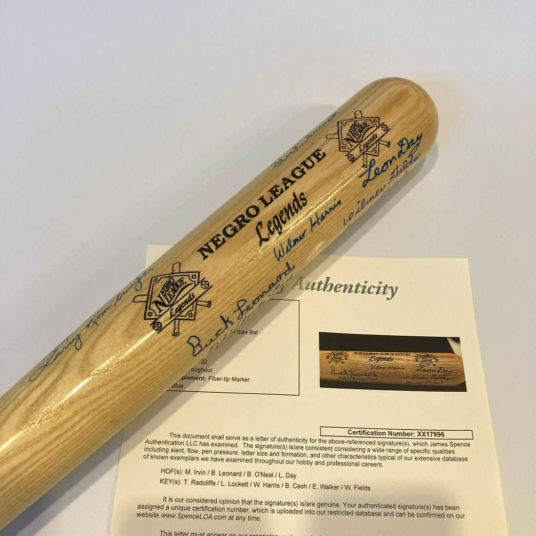 Negro League Legends Multi Signed Baseball Bat With JSA COA: Negro League Legends Multi Signed Baseball Bat With JSA COA Product: Bat Sport: Baseball-MLB Autograph Authentication: James Spence Authentication (JSA) Original/Reprint: Original Pre-Owned PLEASE NOT