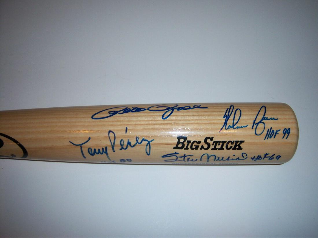 NOLAN RYAN STAN MUSIAL PETE ROSE BOBBY COX TONY GWYNN NIEKRO+2 JSACOA SIGNED BAT: NOLAN RYAN STAN MUSIAL PETE ROSE BOBBY COX TONY GWYNN NIEKRO+2 JSACOA SIGNED BAT Sport: Baseball-MLB Product: Bat Original/Reprint: Original Pre-Owned PLEASE NOTE: Framed Large or heavy Items do not h