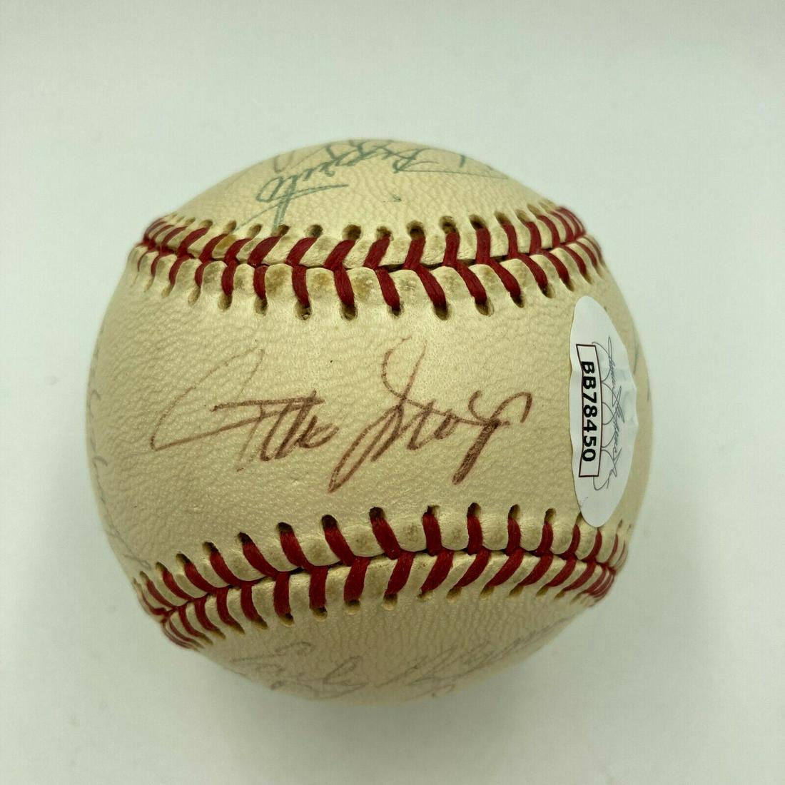 Willie Mays Yogi Berra Stan Musial Carl Yaz HOF Multi Signed Baseball JSA COA: Willie Mays Yogi Berra Stan Musial Carl Yaz HOF Multi Signed Baseball JSA COA Product: Ball Sport: Baseball-MLB Autograph Authentication: James Spence Authentication (JSA) Player: Willie Mays Original