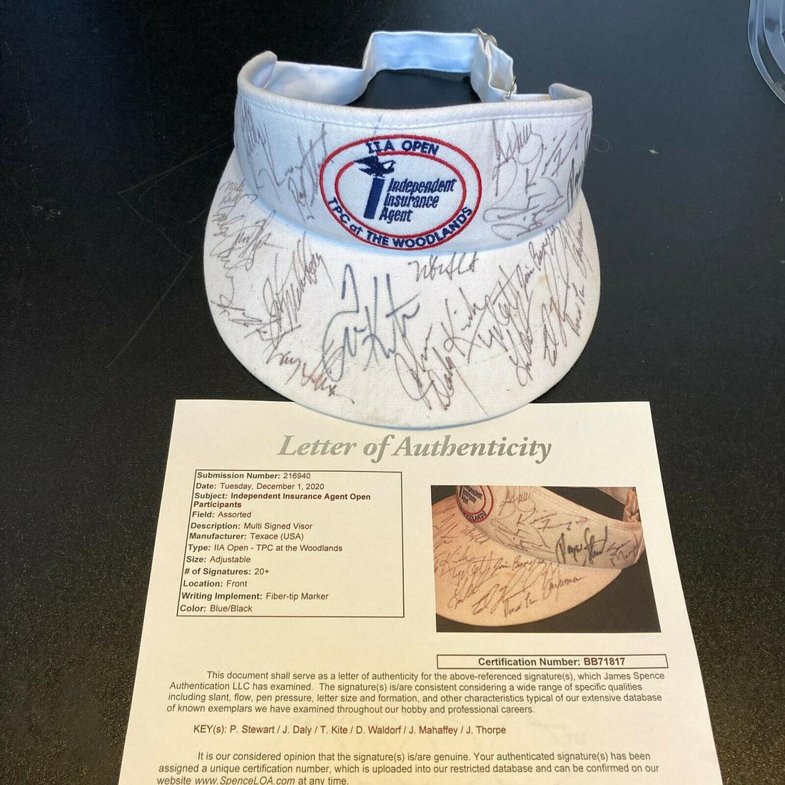 Payne Stewart PGA Legends Signed Golf Hat 30 Signatures With JSA COA: Payne Stewart PGA Legends Signed Golf Hat 30 Signatures With JSA COA Product: hat Sport: Golf-PGA Autograph Authentication: James Spence (JSA) Player: Payne Stewart Original/Reprint: Original Pre-Owne