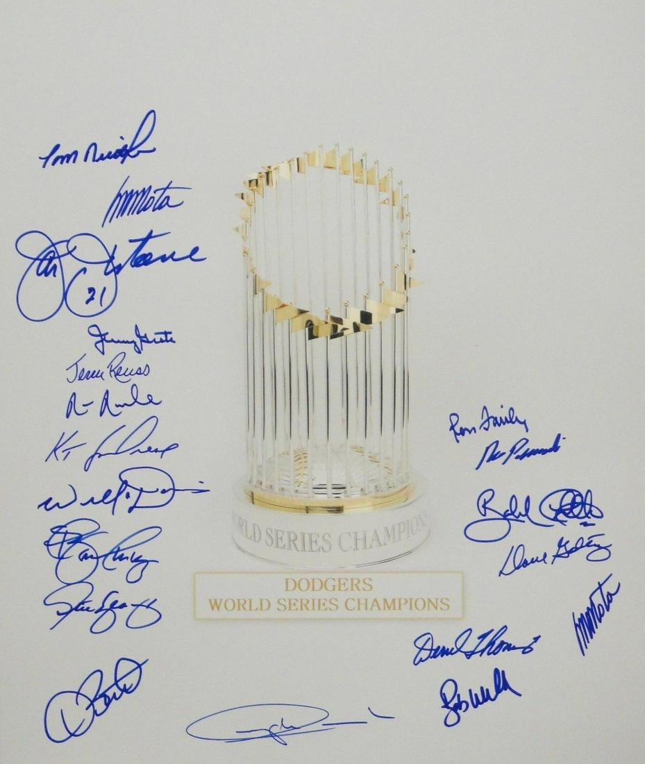 Jay Johnstone Leary Fairly Reuss Welch Dodgers WS Champions 16x20 Signed: Jay Johnstone Leary Fairly Reuss Welch Dodgers WS Champions 16x20 Signed Sport: Baseball-MLB Product: Photo Original/Reprint: Original Player: Jay Johnstone Team: Los Angeles Dodgers Pre-Owned PLEASE 