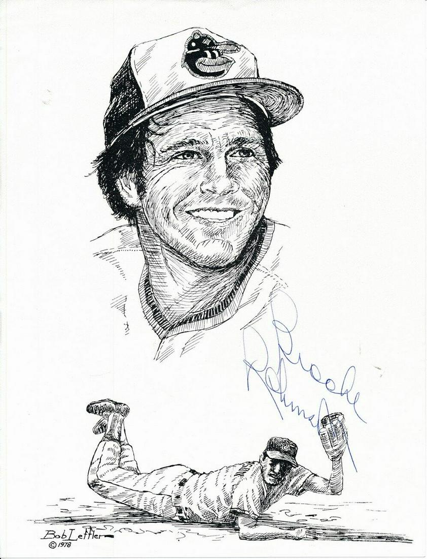 Brooks Robinson Baltimore Orioles Signed/Autographed 8.5x11 Drawing 150419: Brooks Robinson Baltimore Orioles Signed/Autographed 8.5x11 Drawing 150419 Sport: Baseball Product: 8x10 Original/Reprint: Original Team: Baltimore Orioles Autograph Authentication: Seller League: MLB