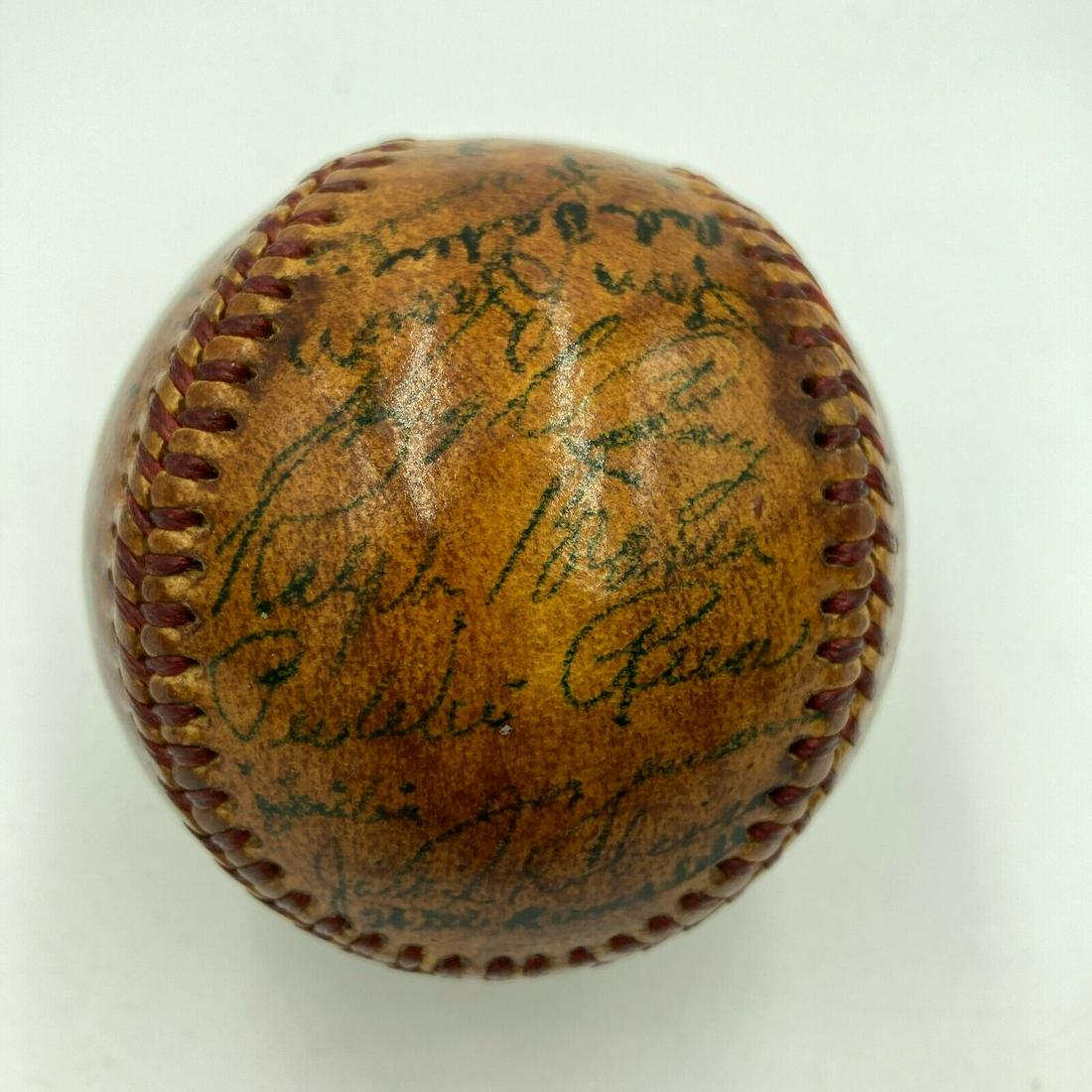 Jackie Robinson Rookie Era 1948 Brooklyn Dodgers Team Signed Baseball JSA COA: Jackie Robinson Rookie Era 1948 Brooklyn Dodgers Team Signed Baseball JSA COA Product: Ball Sport: Baseball-MLB Autograph Authentication: James Spence Authentication (JSA) Team: Brooklyn Dodgers Playe