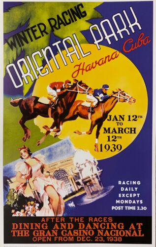 Havana Cuba Winter Racing Large Poster 17" x 27": Havana Cuba Winter Racing Large Poster 17" x 27" Features: Travel Poster Region Of Origin: united states Item Width: 17 in Title: Havana Cuba Winter Racing Item Length: 27 in Item Height: 27 in Subjec
