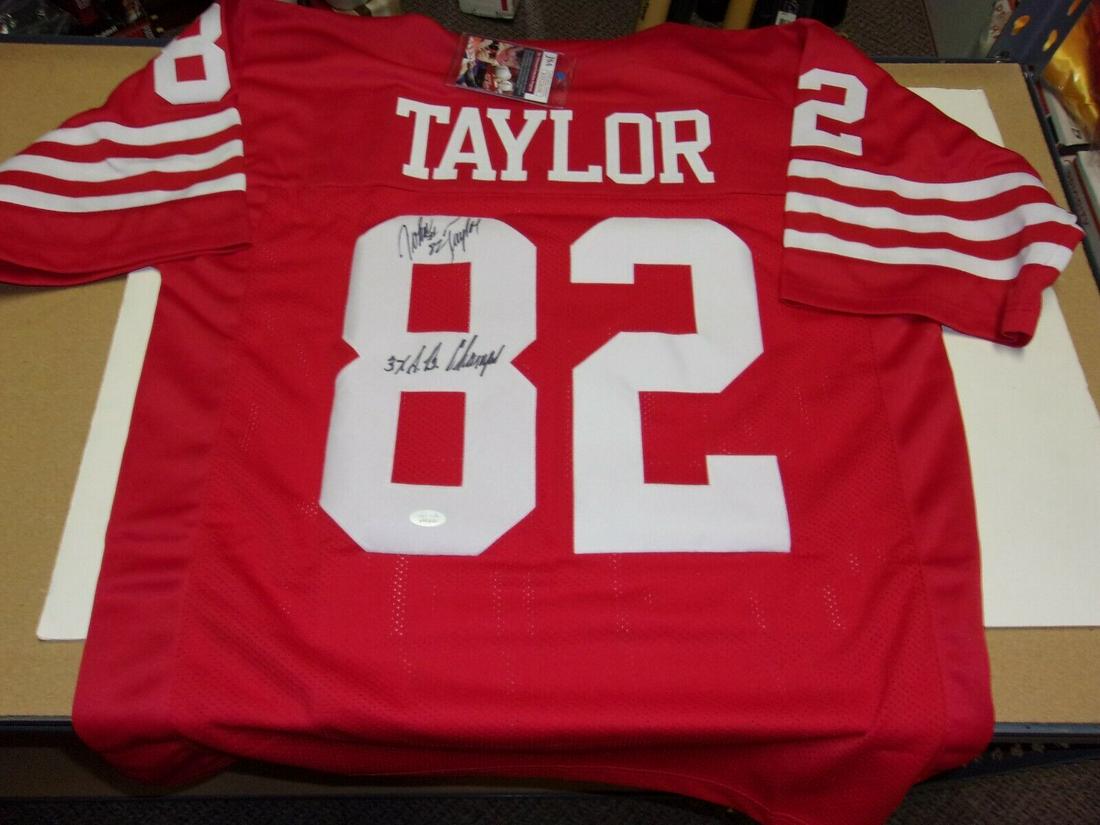 JOHN TAYLOR SANFRANCISCO 49ERS 3XSB CHAMPS RED JSA/COA SIGNED JERSEY: JOHN TAYLOR SANFRANCISCO 49ERS 3XSB CHAMPS RED JSA/COA SIGNED JERSEY Product+Type: Jerseys Category: Television Product: Jersey Sport: Football-NFL Original/Reprint: Original Team-Nfl: Dallas+Cowboys