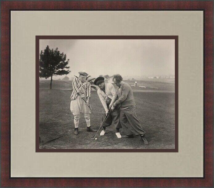 Golfing with the Three Stooges Print Custom Framed Crazy Moe Larry & Curly 1: Golfing with the Three Stooges Print Custom Framed Crazy Moe Larry & Curly 1 Player: Three Stooges Size: 8 x 10 Product: Print Brand: Unbranded Color: Sepia Image Size 8 x 11 Custom Framed Size 14 x 1